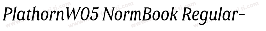 PlathornW05 NormBook Regular字体转换